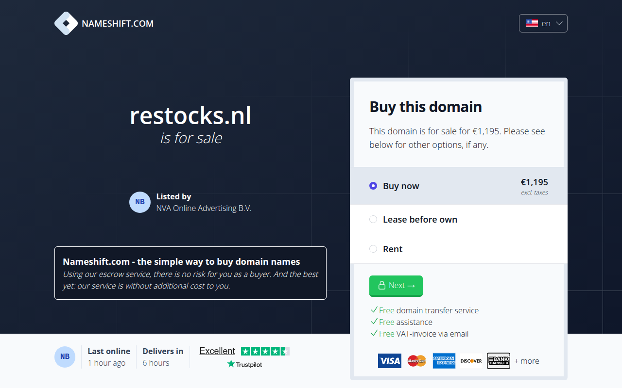 Screenshot van Restocks