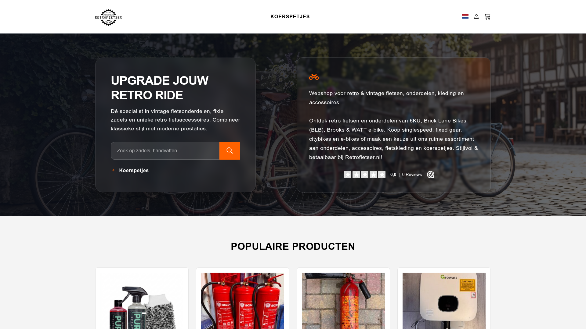 Screenshot van retrofietser.nl