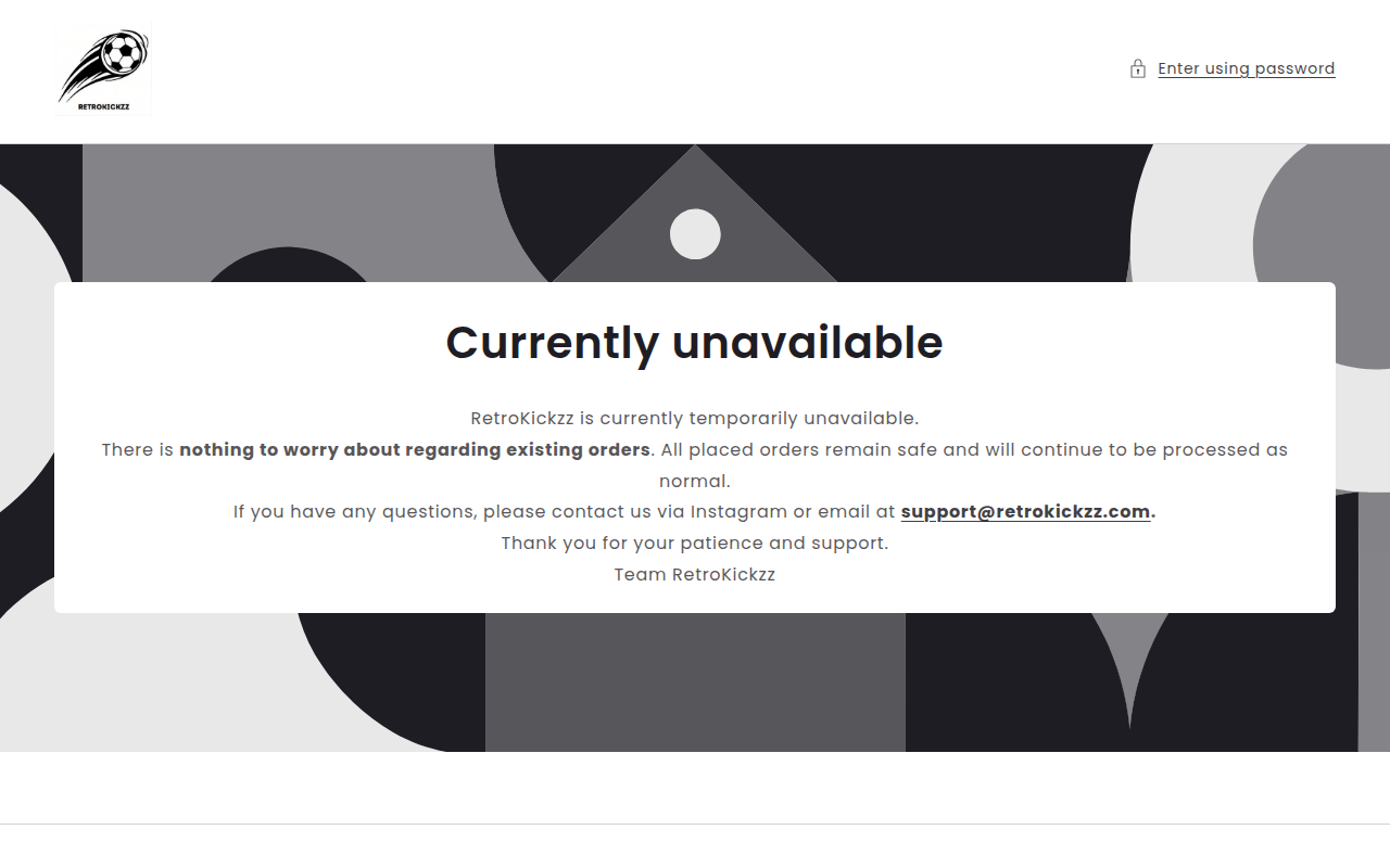 Screenshot van retrokickzz.com