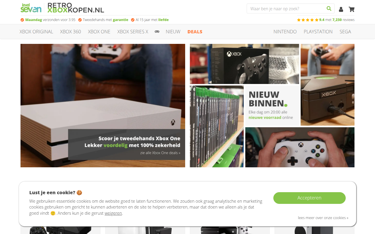 Screenshot van retroxboxkopen.nl