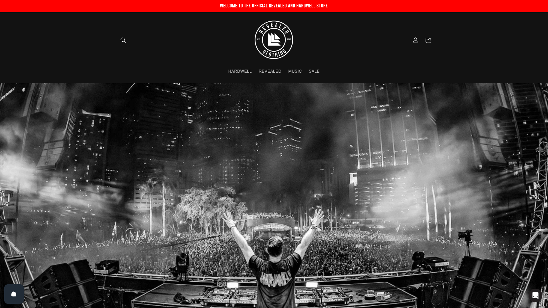 Screenshot van revealedclothing.com