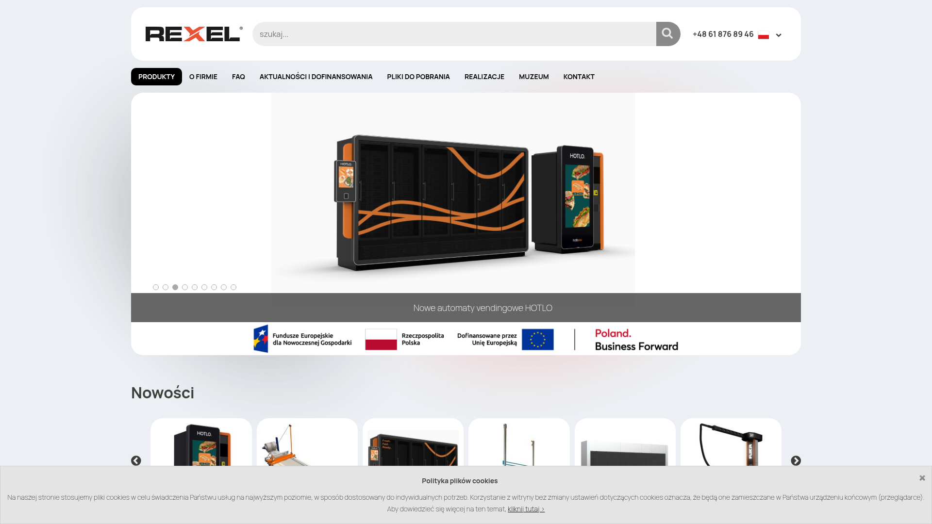 Screenshot van rexelpoland.com