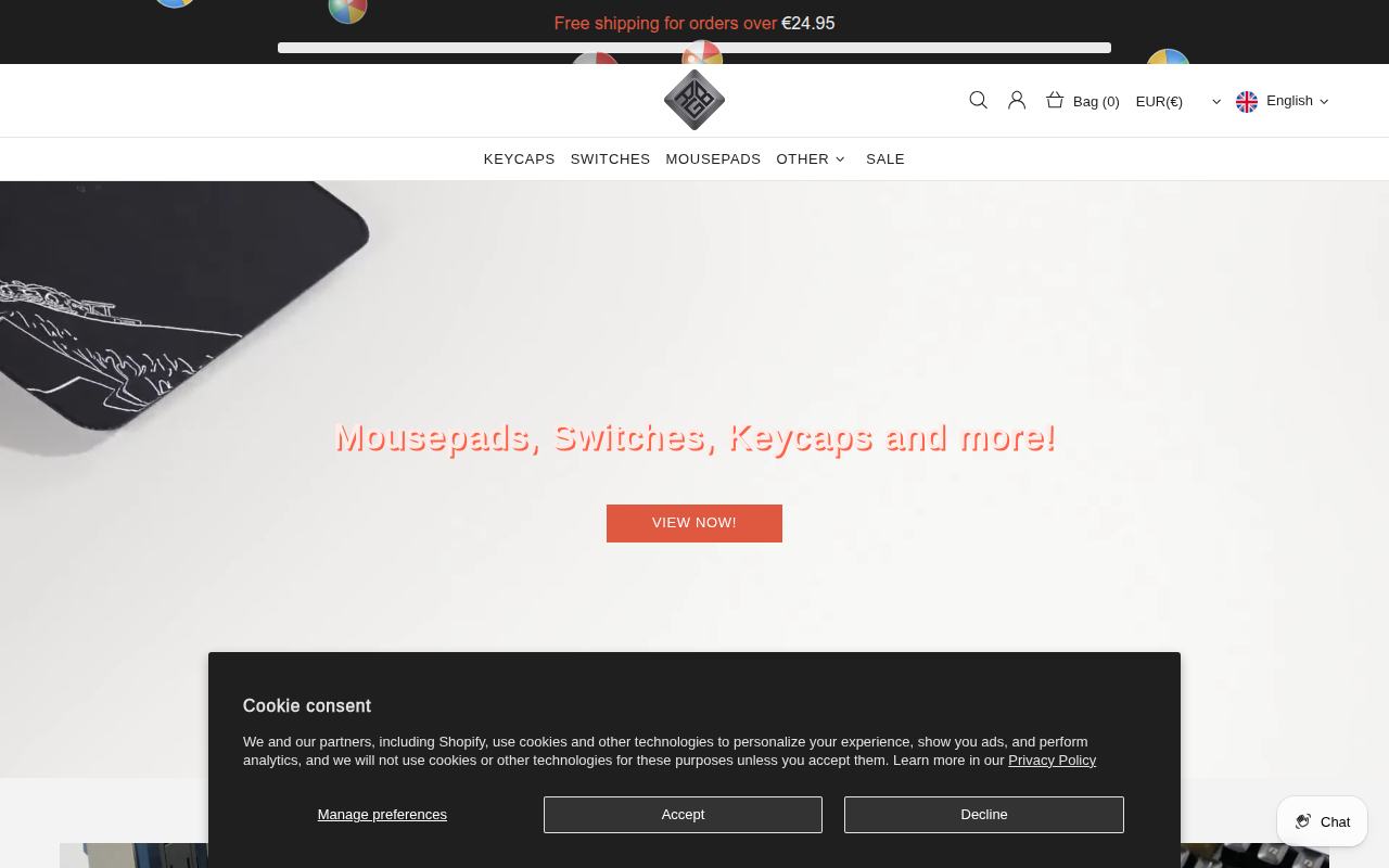 Screenshot van rgbkeys.com