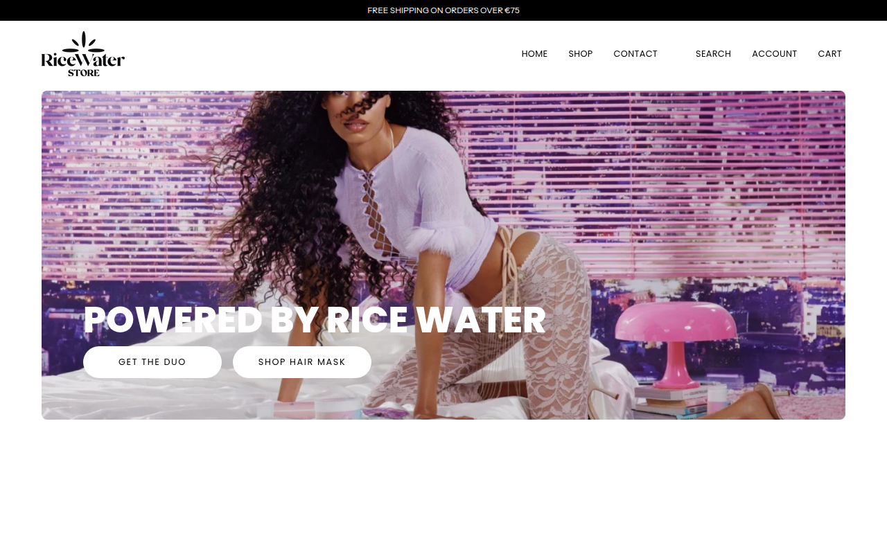 Screenshot van ricewaterstore.com