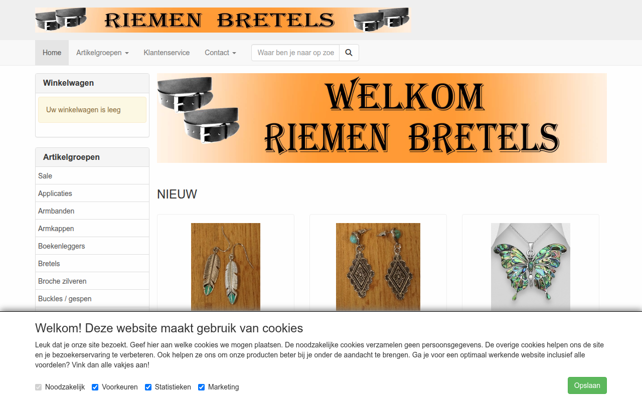 Screenshot van riemen-bretels.nl