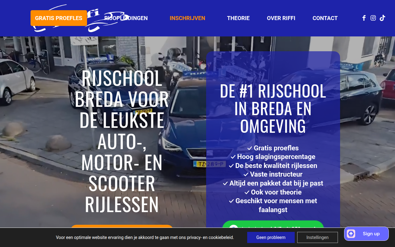 Screenshot van riffi.nl