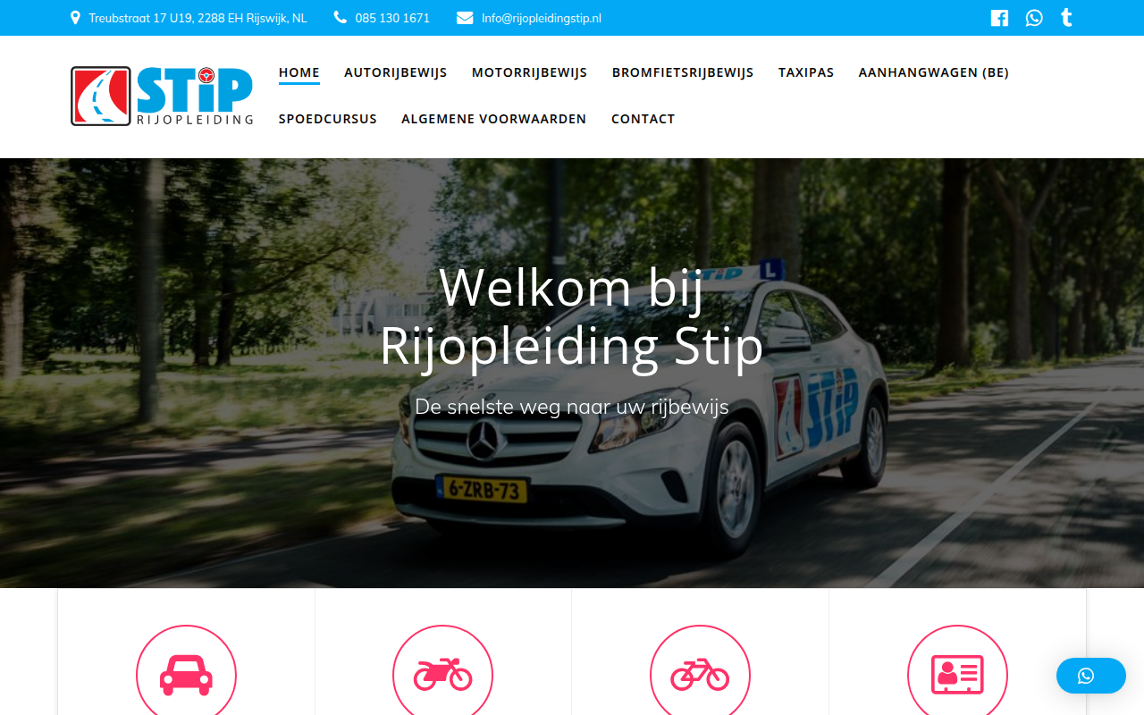 Screenshot van rijopleidingstip.nl