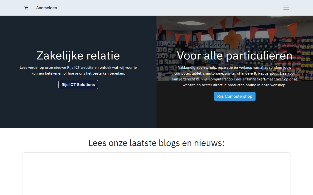Screenshot van rijssolutions.nl