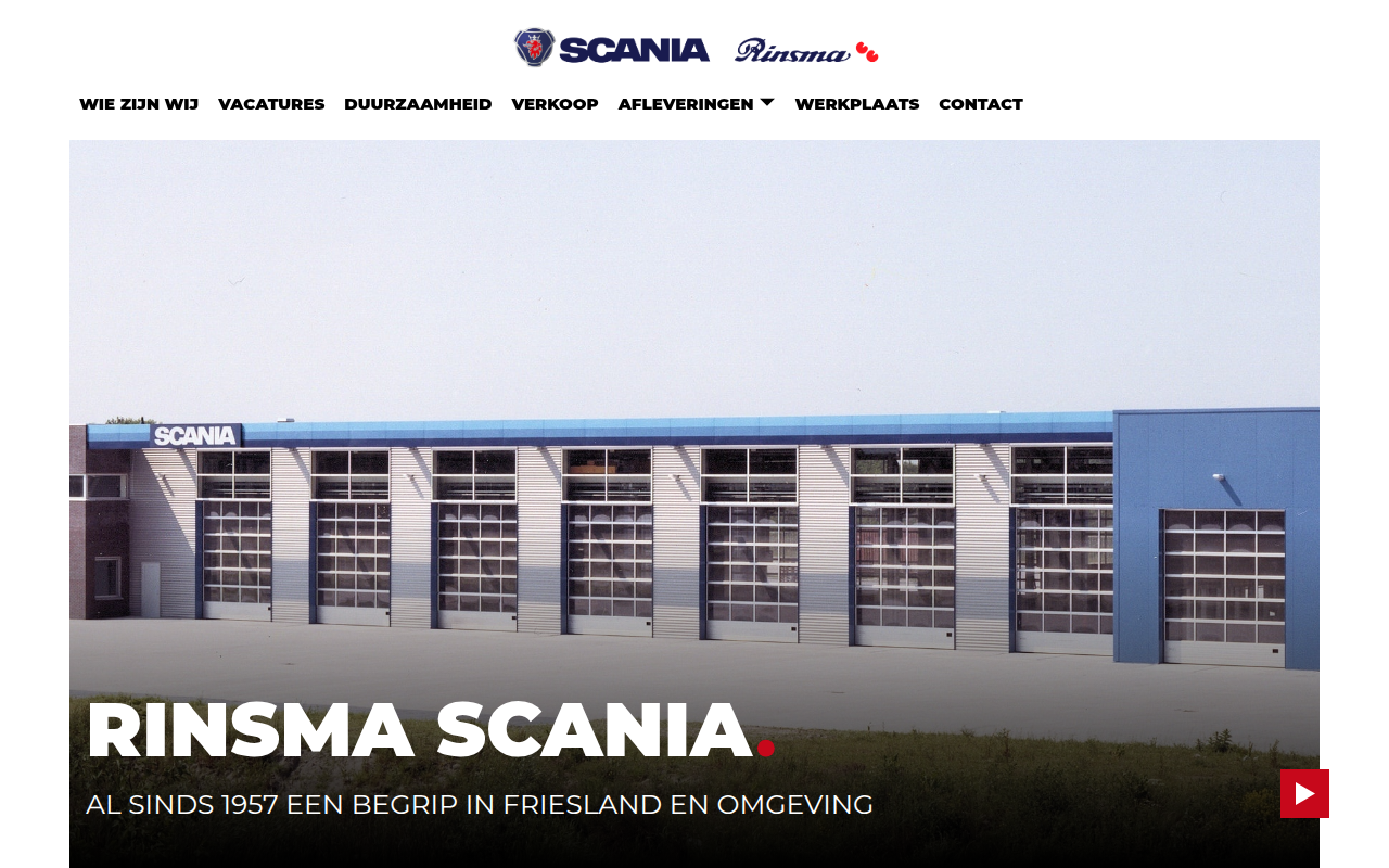Screenshot van rinsma.nl
