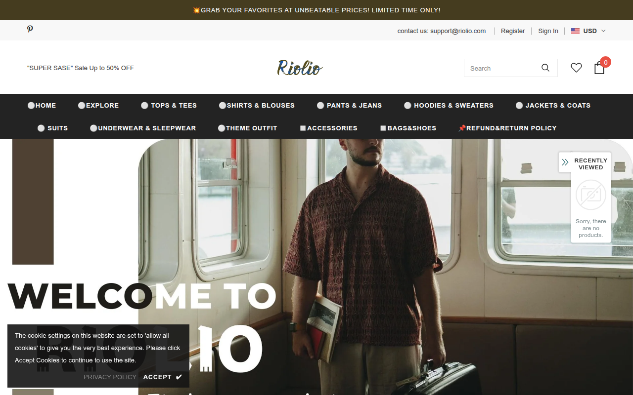 Screenshot van riolio.com