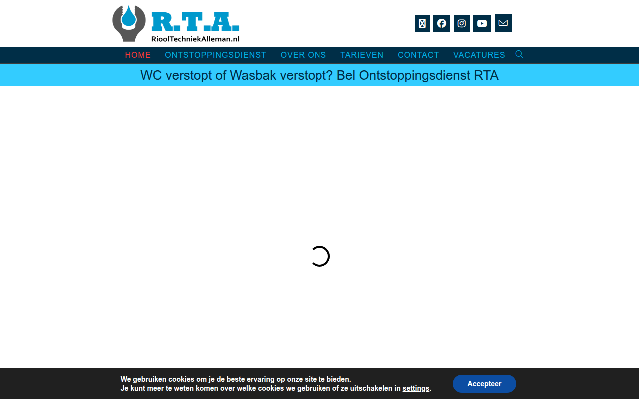 Screenshot van riooltechniekalleman.nl