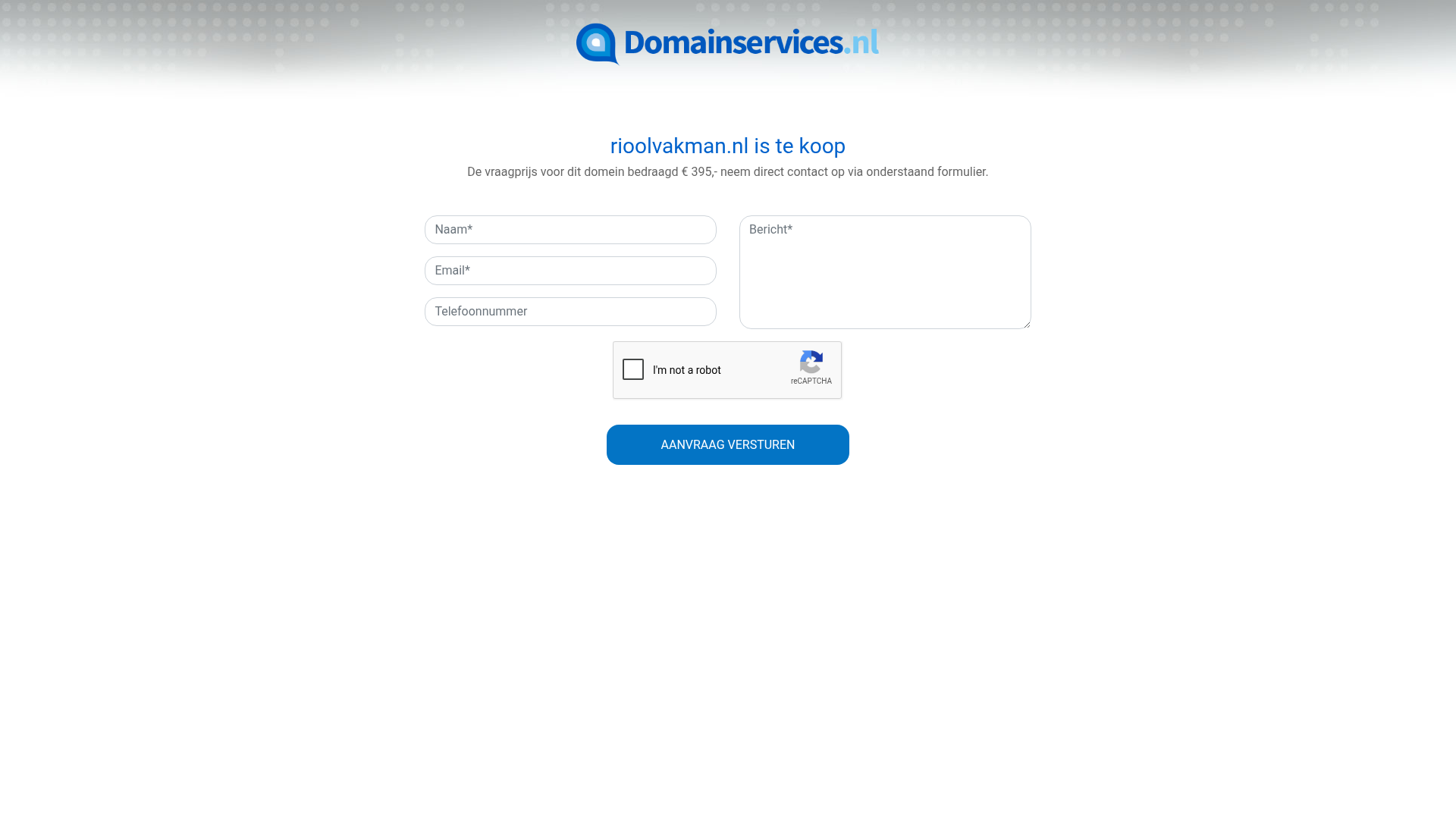Screenshot van rioolvakman.nl