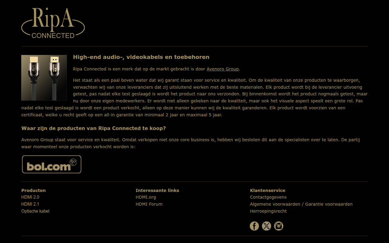 Screenshot van ripaconnected.nl