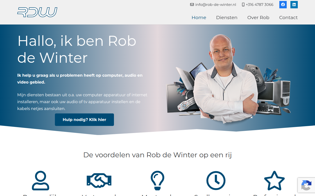 Screenshot van rob-de-winter.nl