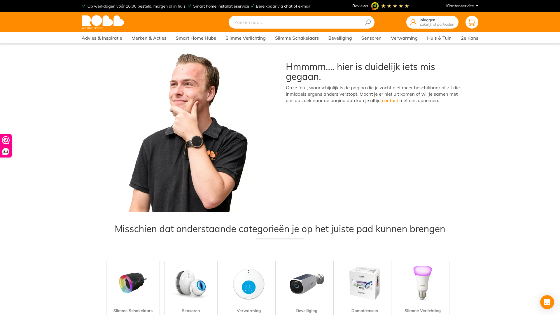 Screenshot van robbshop.nl