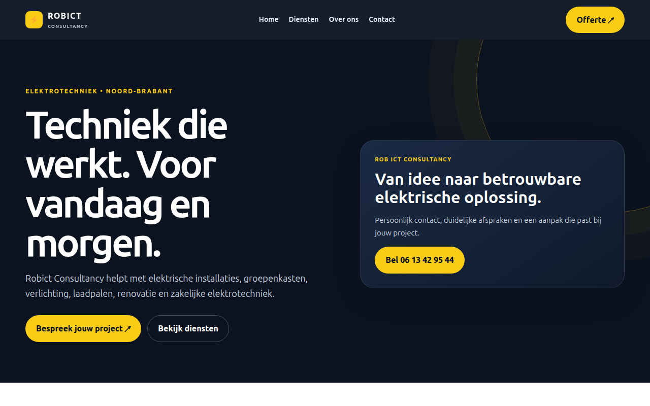 Screenshot van robict-consultancy.nl