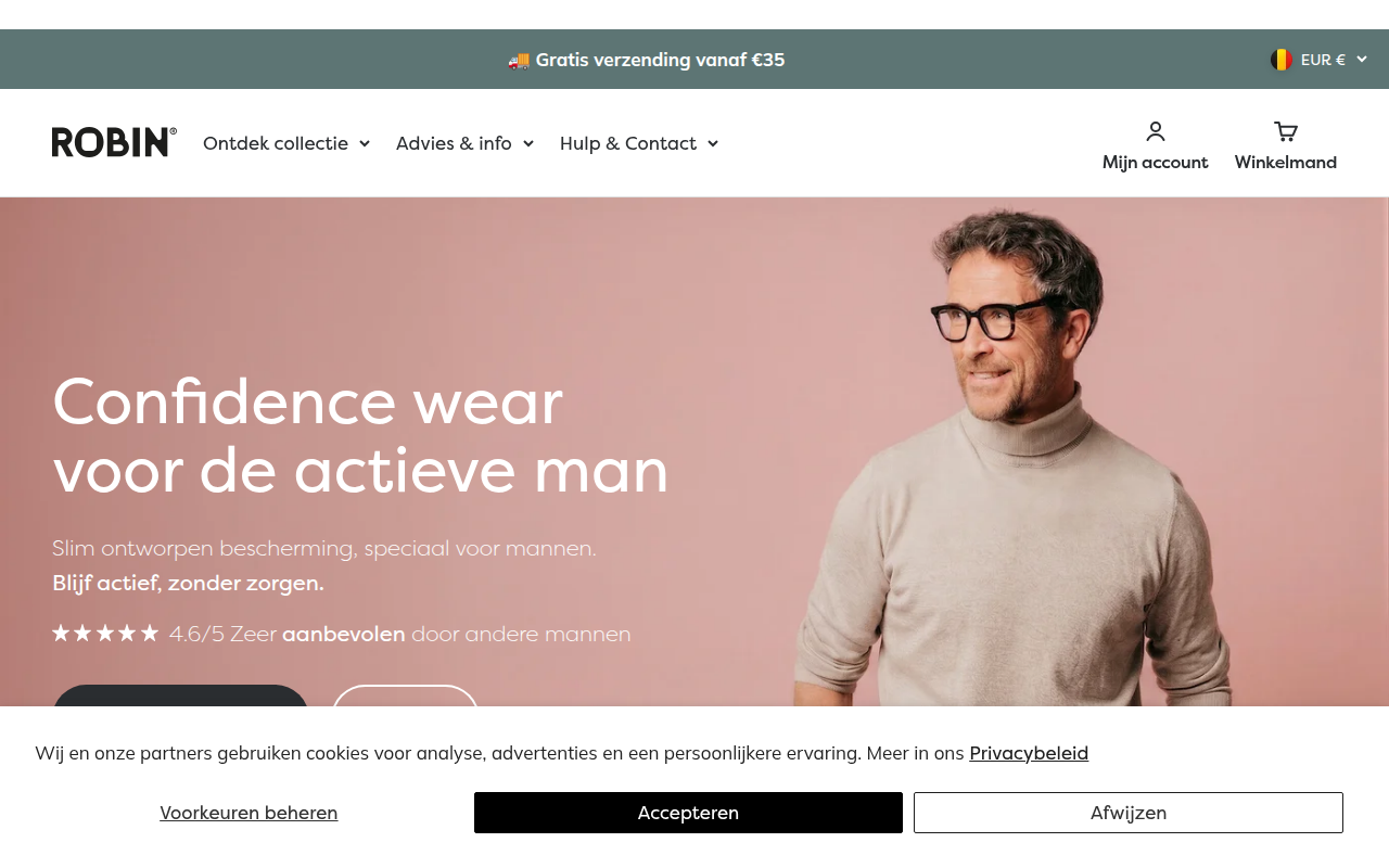 Screenshot van robinunderwear.com