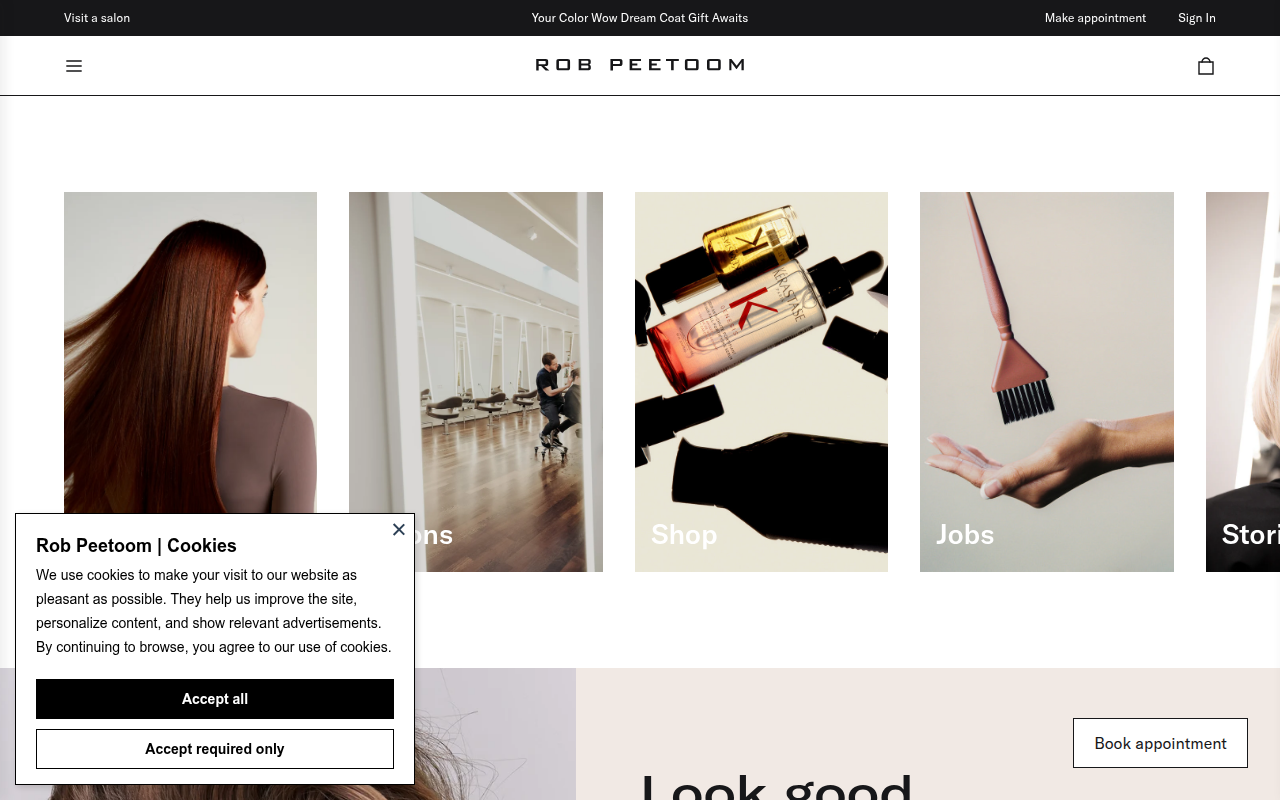 Screenshot van robpeetoom.com