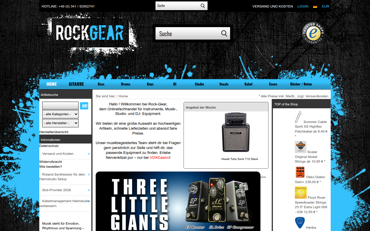 Screenshot van rock-gear.de
