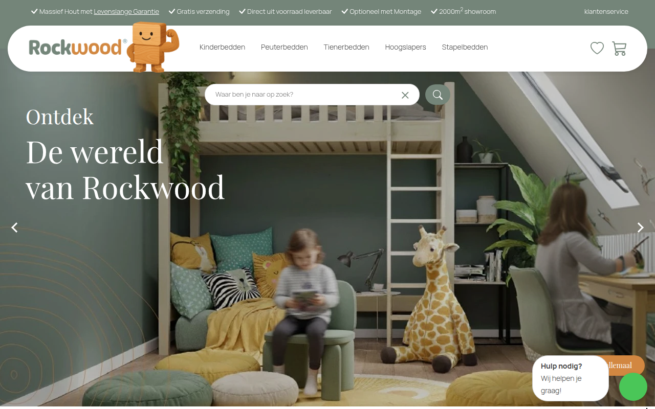 Screenshot van rockwoodkinderbedden.nl