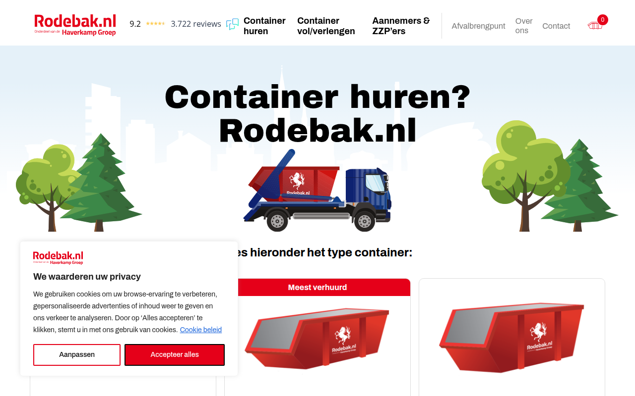 Screenshot van rodebak.nl