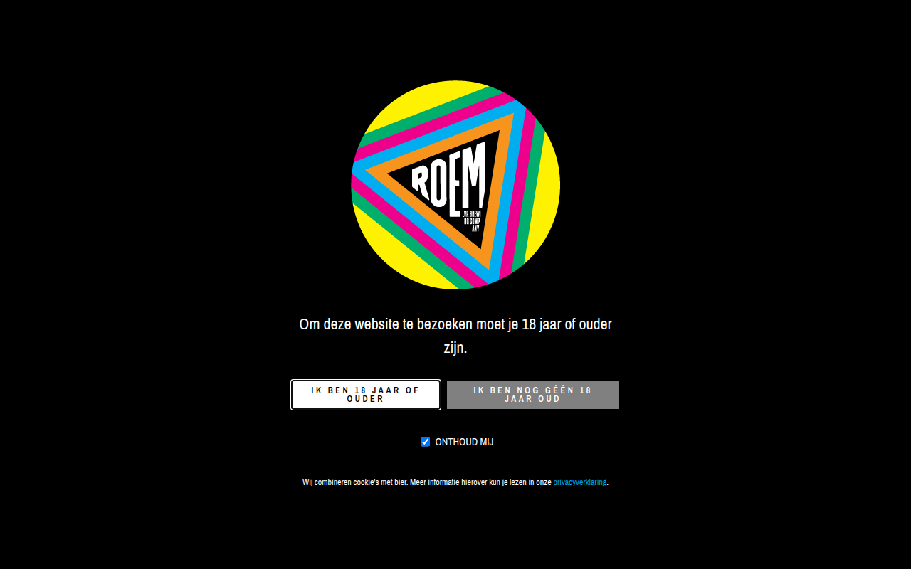 Screenshot van roembier.com