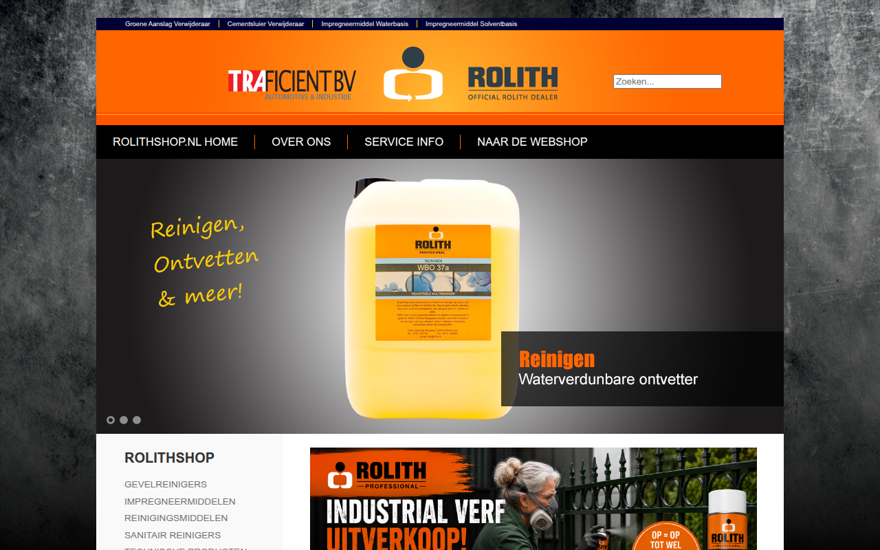 Screenshot van rolithshop.nl