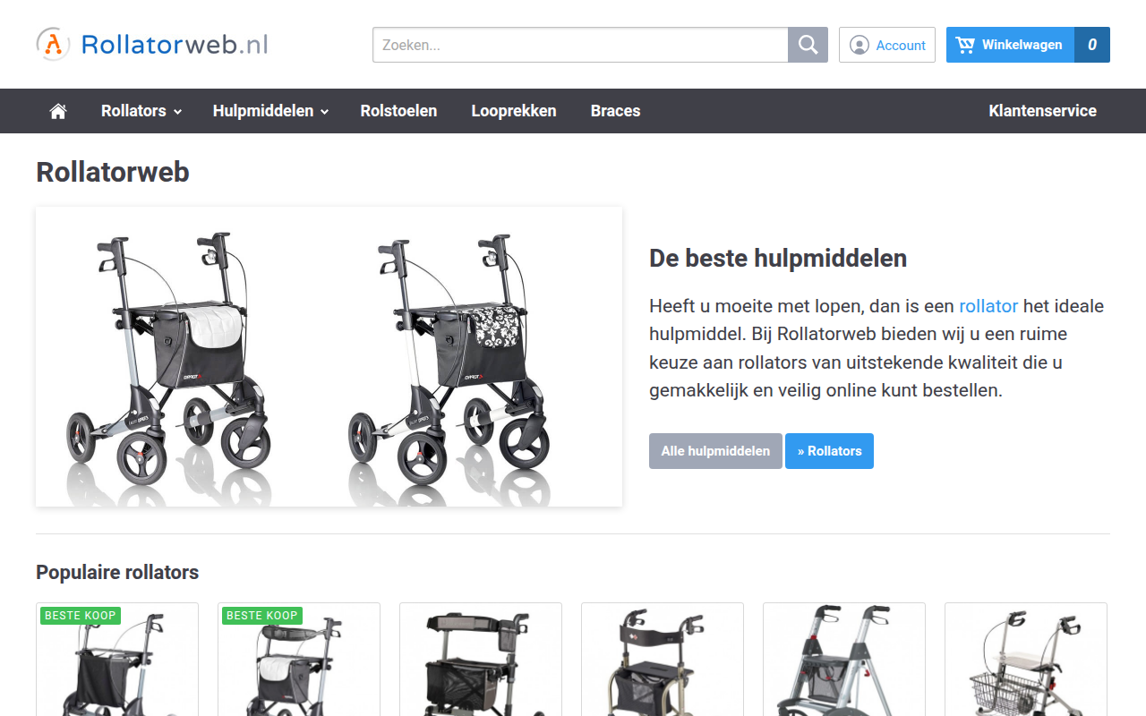 Screenshot van rollatorweb.nl