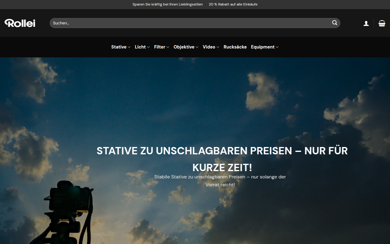 Screenshot van rolleishop.com