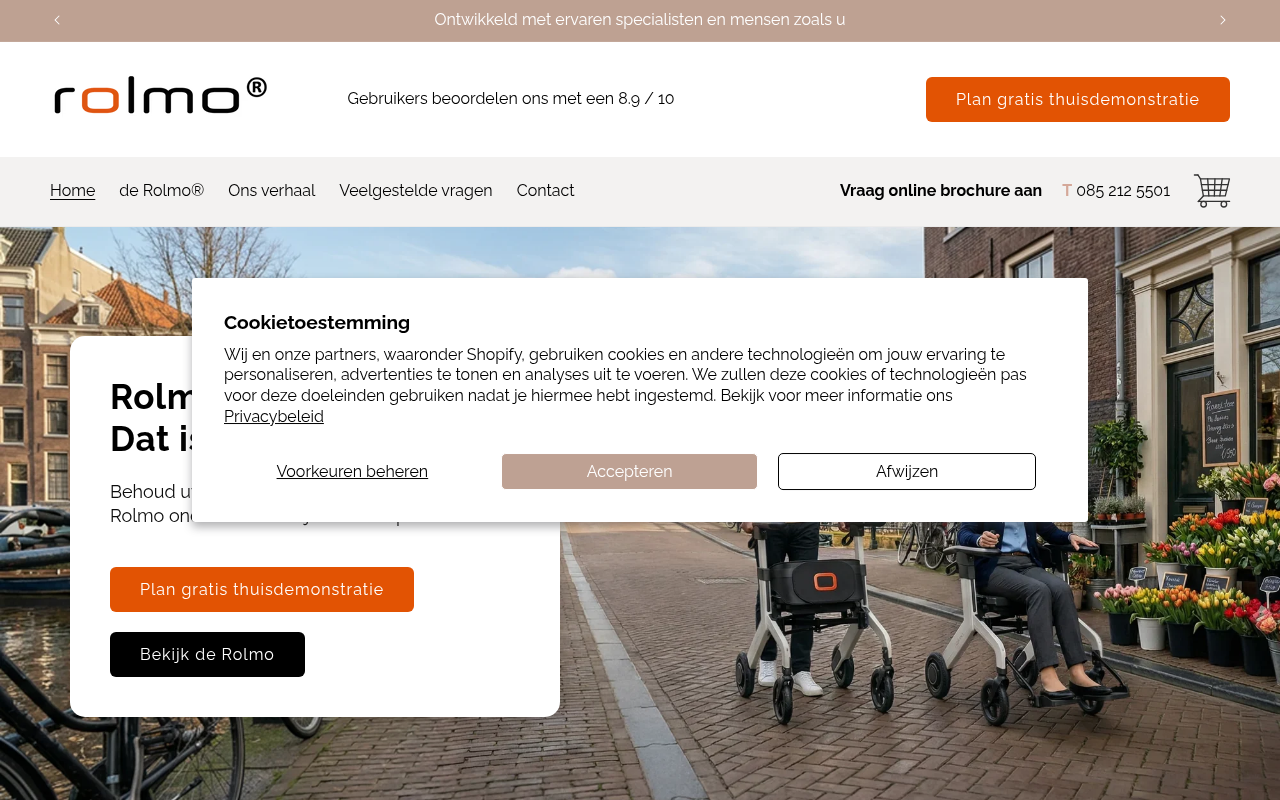 Screenshot van rolmo.nl