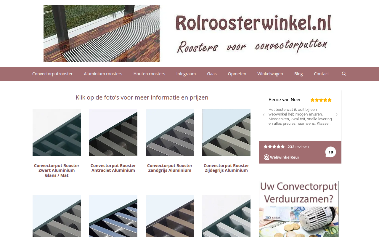 Screenshot van rolroosterwinkel.nl