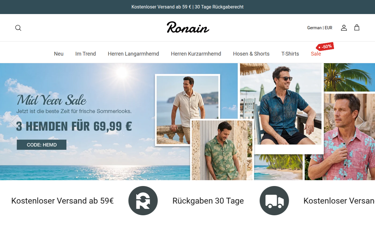 Screenshot van ronain.com