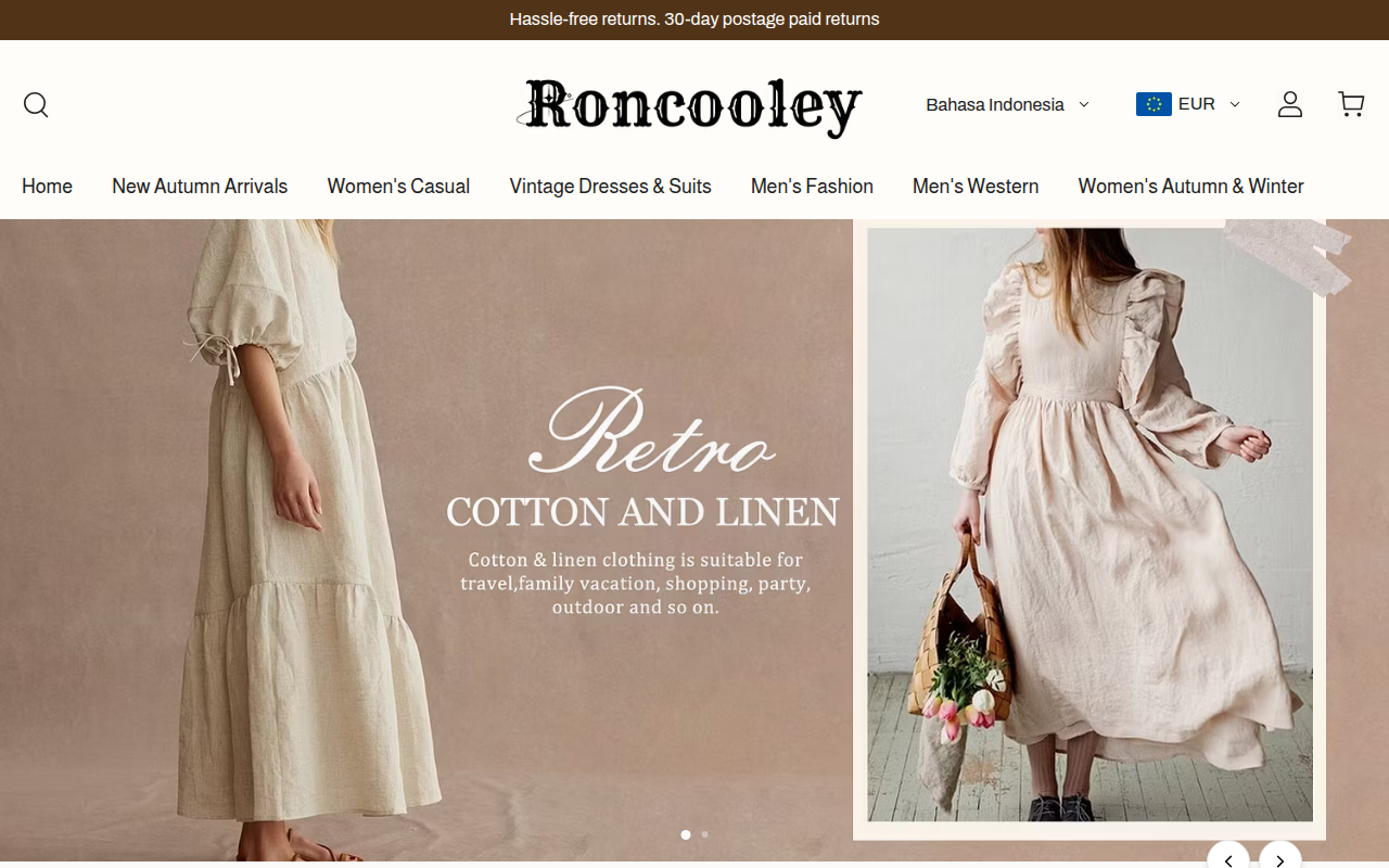 Screenshot van roncooley.com