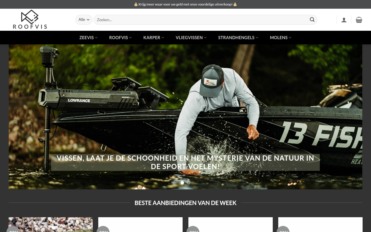 Screenshot van roofvisvissen.com