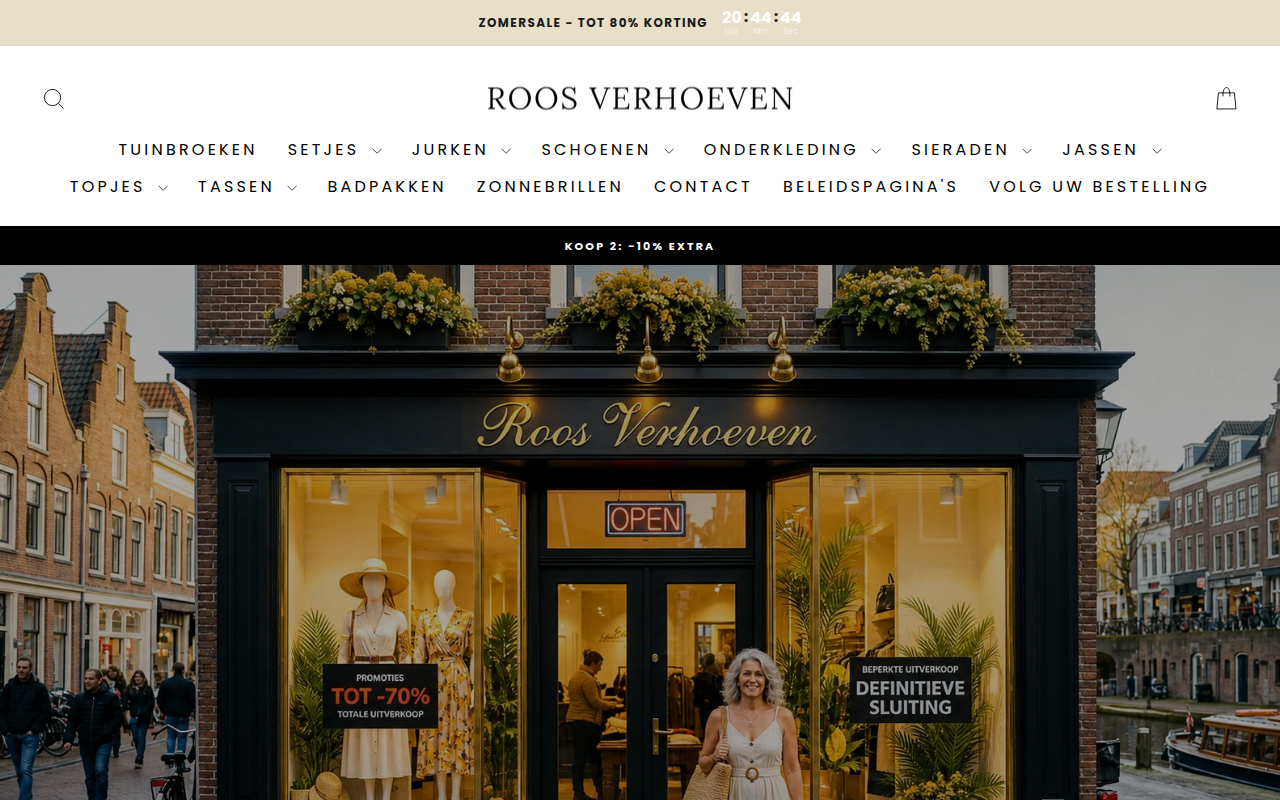 Screenshot van roosverhoeven.nl