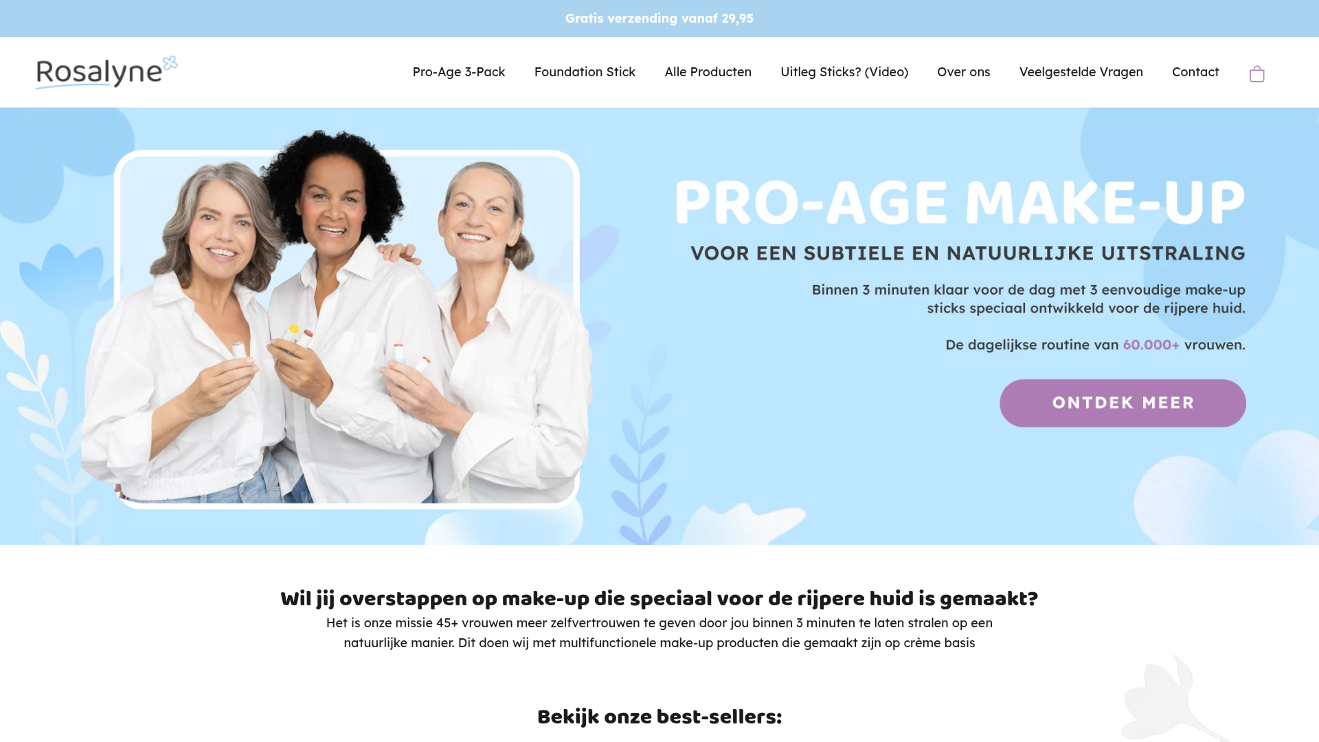 Screenshot van rosalyne.nl