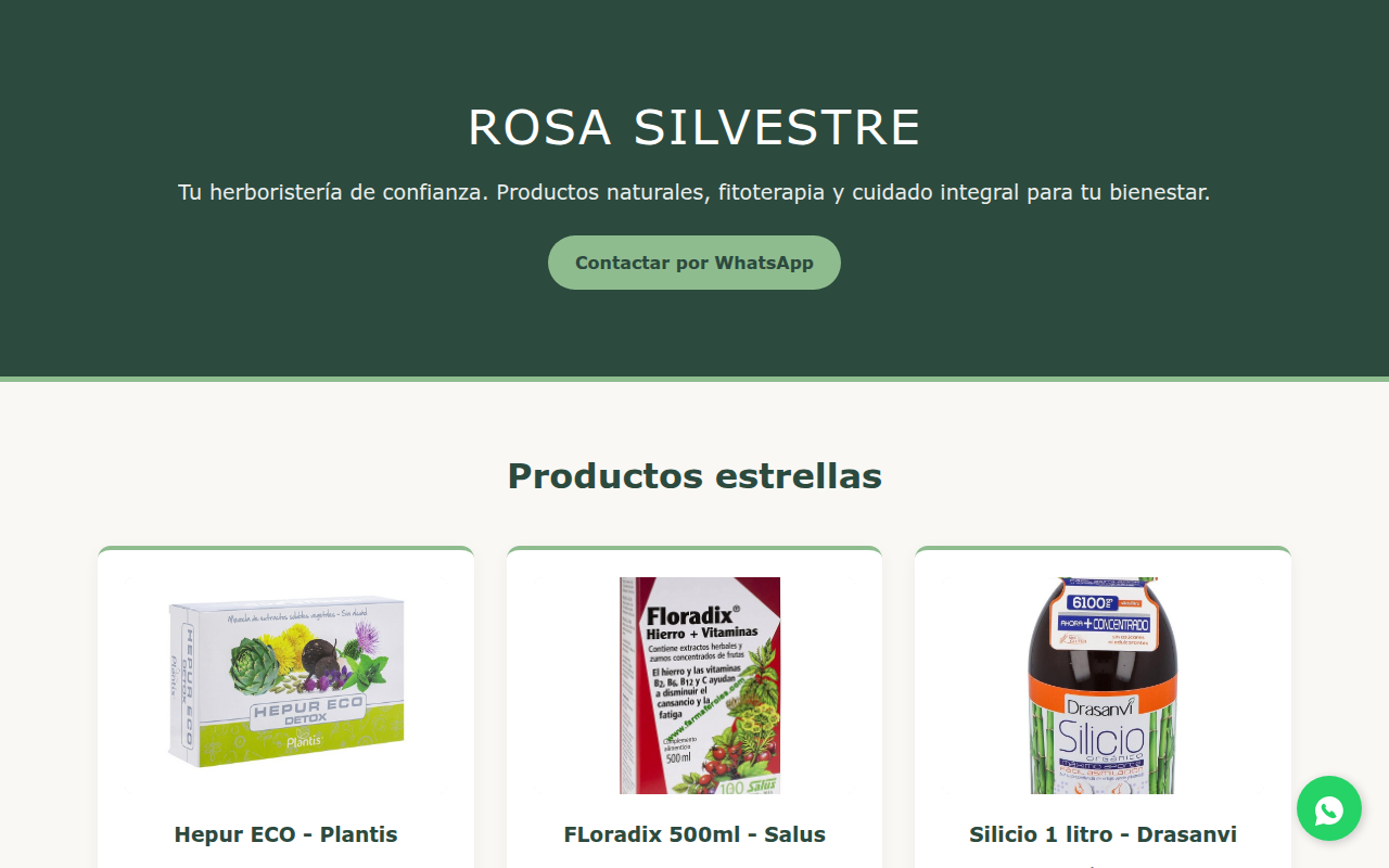 Screenshot van rosasilvestre.net