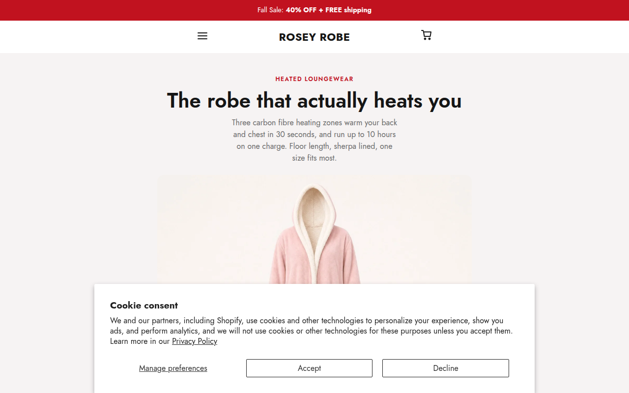 Screenshot van roseyrobe.com