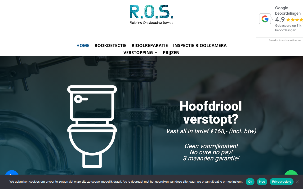 Screenshot van rosrioolontstopper.nl