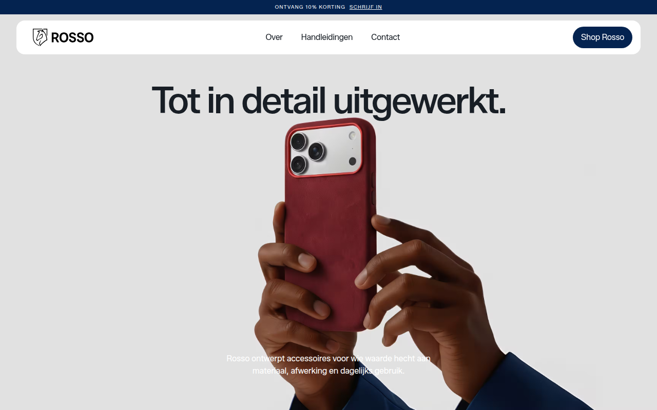 Screenshot van rosso.nl