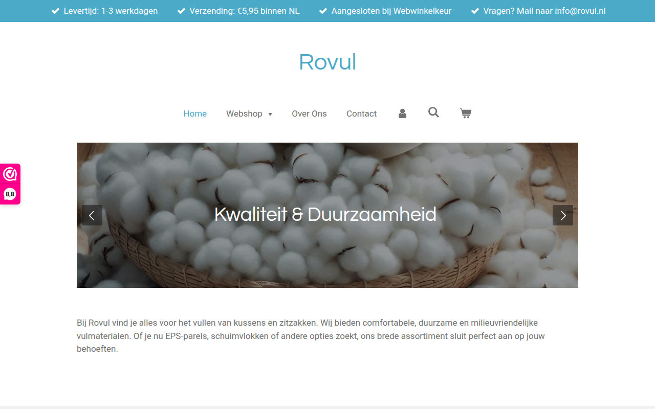 Screenshot van rovul.nl