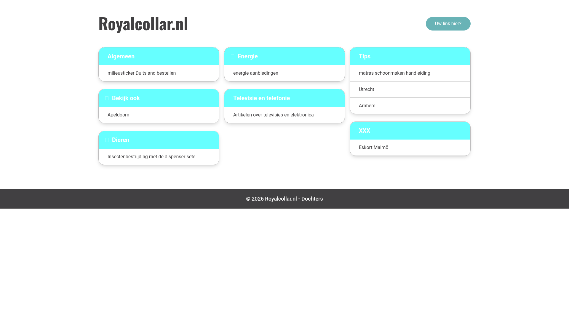 Screenshot van royalcollar.nl