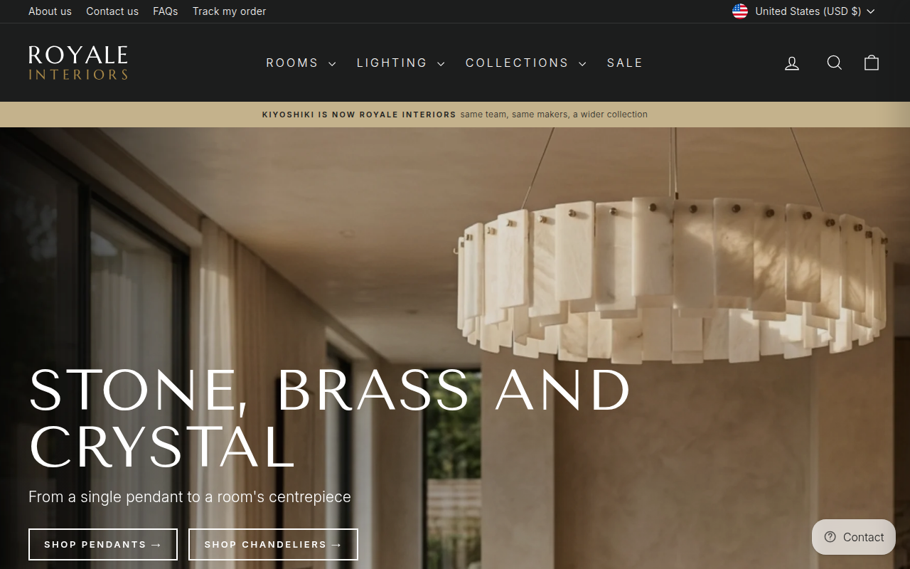 Screenshot van royaleinteriors.com
