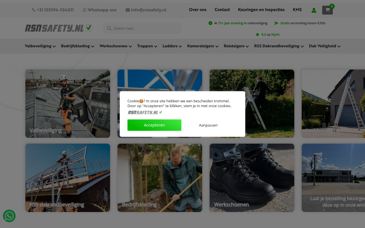 Screenshot van rsnsafety.nl