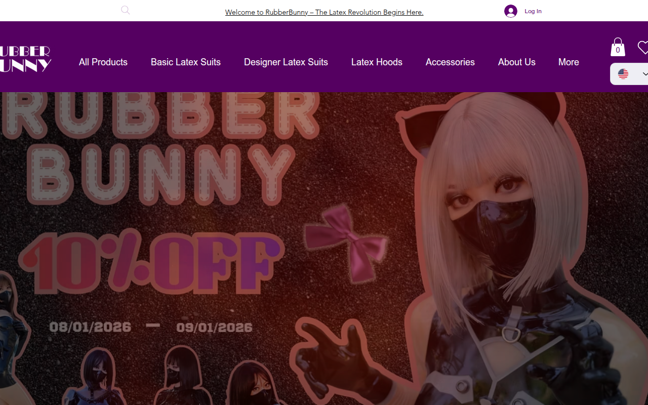 Screenshot van rubberbunny.net