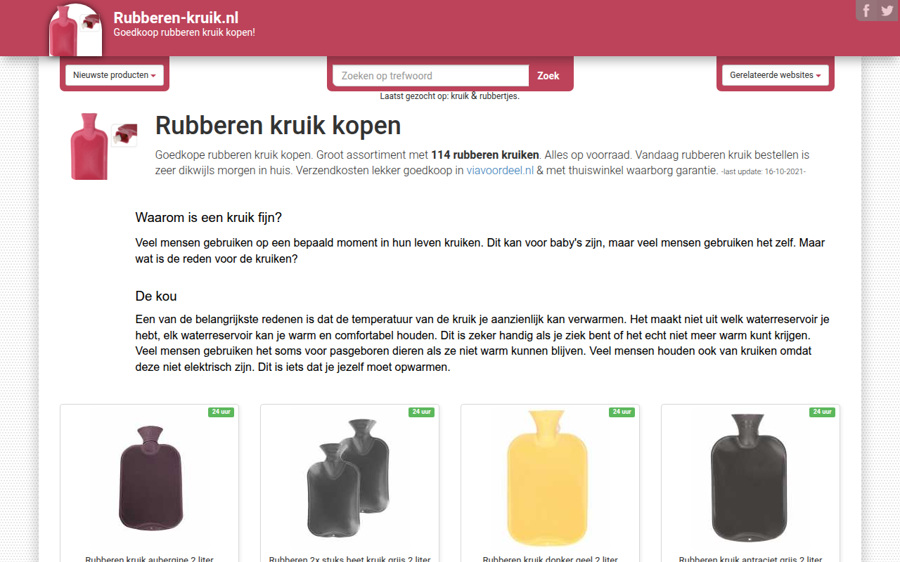 Screenshot van rubberen-kruik.nl