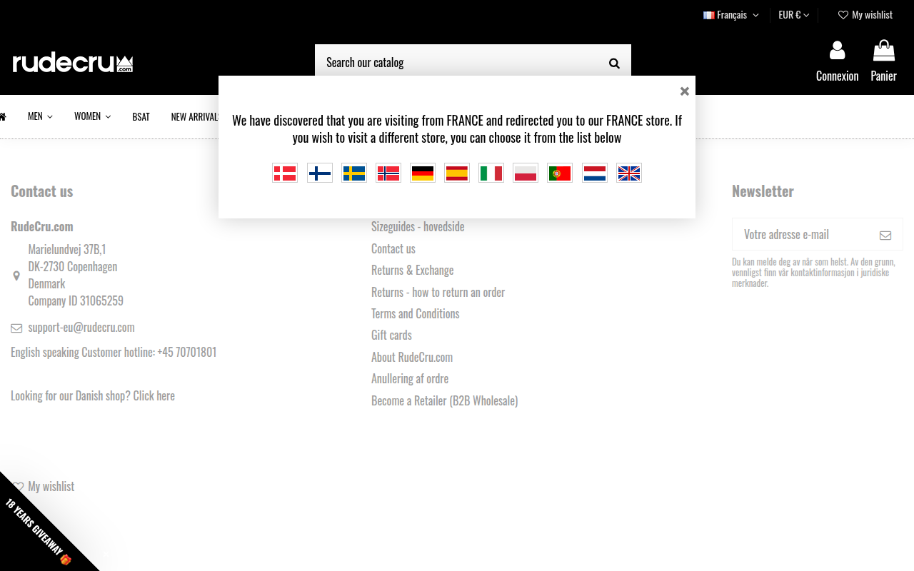 Screenshot van rudecru.com