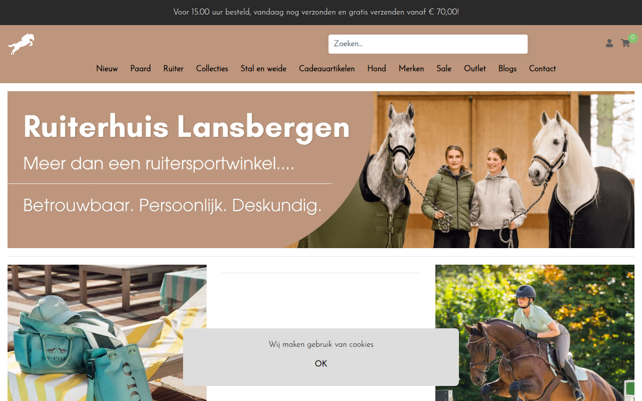 Screenshot van ruiterhuislansbergen.nl