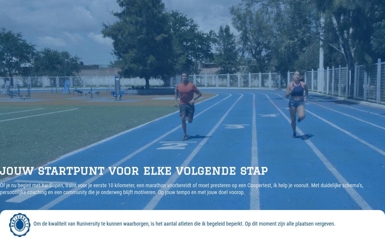Screenshot van runiversity.nl