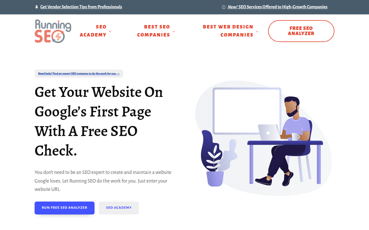 Screenshot van runningseo.com
